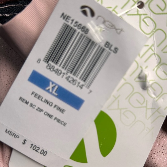 Next Blush One Piece Swimsuit with Front Zipper xl - Picture 7 of 14